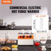 VEVOR Electric Bottle Warmer with Bottles, 0.57x2 Qt Commercial Cheese Dispenser, Hot Fudge Warmer 86-185°F Temp Adjustable