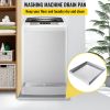VEVOR 32 x 30 x 2.5 Inch Washing Machine Pan 18 GA Thickness 304 Stainless Steel Heavy Duty Compact Washer Drip Tray with Drain Hole & Hose Adapter