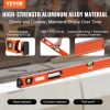 VEVOR Magnetic Torpedo Level, 48 in, Mechanical Bubble Vials Ruler for 45/90/180 Degree, Aluminum Alloy Leveler Tool w/ Viewing Window