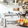 SOGA 2X 4.5L Dual Tray Stainless Steel Roll Top Chafing Dish Food Warmer