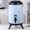 SOGA 8X 8L Stainless Steel Insulated Milk Tea Barrel Hot and Cold Beverage Dispenser Container with Faucet White