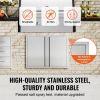 BBQ Access Door, 31W x 24H Inch Double Outdoor Kitchen Door, Stainless Steel Flush Mount Door, Wall Vertical Door with Recessed Handles