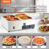 VEVOR 4-Pan Commercial Food Warmer, 4 x 12QT Electric Steam Table