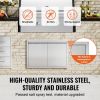 BBQ Access Door, 30W x 21H Inch Double Outdoor Kitchen Door, Stainless Steel Flush Mount Door, Wall Vertical Door with Recessed Handles