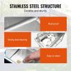 VEVOR Stainless Steel Utility Sink, Free Standing Single Bowl Commercial Kitchen Sink Set w/Workbench